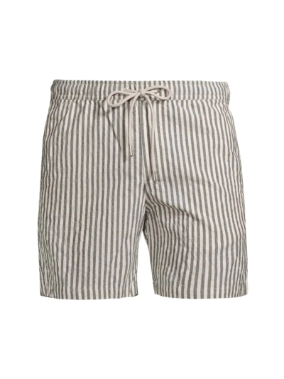 Nn07 Gregor Striped Shorts In Navy Stripe
