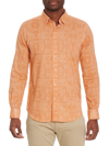Robert Graham Harpswell Long-sleeve Woven Shirt In Orange
