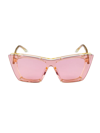 Alexander Mcqueen Studded Acetate Cat-eye Sunglasses In Yellow Pink