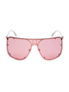 Alexander Mcqueen Rebellion 99mm Shield Sunglasses In Pink
