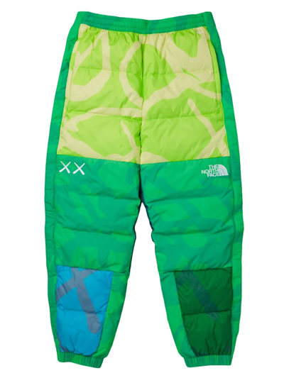 The North Face Xx Kaws Printed Down Joggers In Neutral