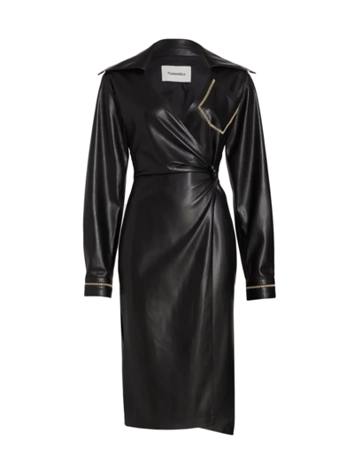 Nanushka Berna Vegan Leather Dress In Black | ModeSens