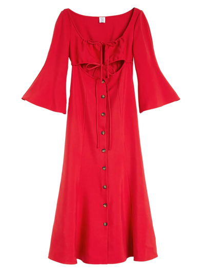 Rosie Assoulin Nautical By Nature Dress In Red