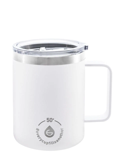 Grosche Everest Double Wall Insulated Travel Mug In White