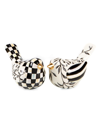 MACKENZIE-CHILDS AVIARY RESIN BIRDS 2-PIECE SET