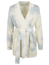 Golden Goose Tie-dyed Knitted Cardigan In Stratosphere