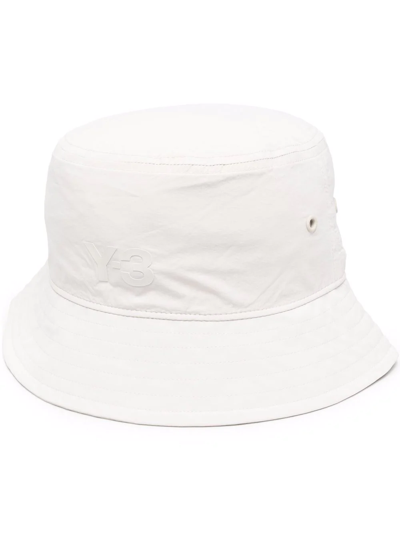 Y-3 Off-white Logo Bucket Hat In Beige