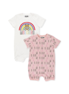 MOSCHINO COTTON 2 BABY ROMPERS SET