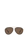 Burberry Eyewear Be3108 Gold / Matte Black Sunglasses In Gold