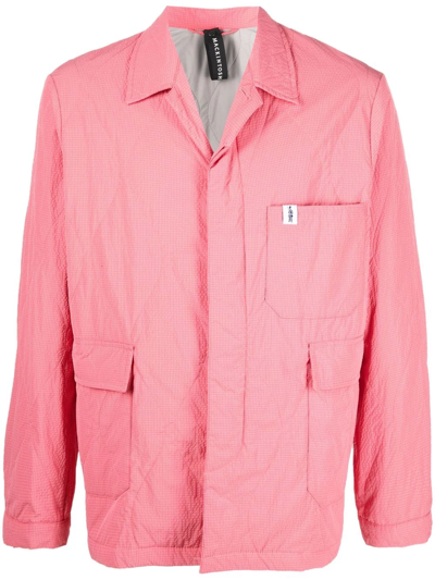 Mackintosh Seesucker Chore Quilted Jacket In Pink