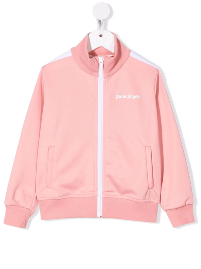 Palm Angels Kids' Track Relaxed-fit Woven Jacket 4 Years In Pink