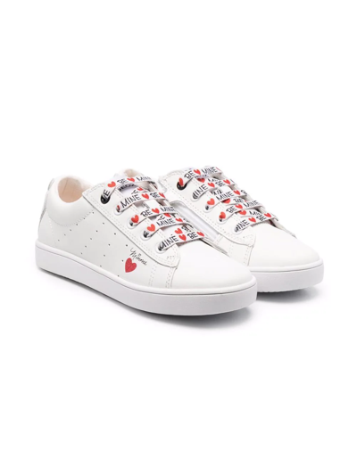 Geox Kids' Kathe Lace-up Trainers In White