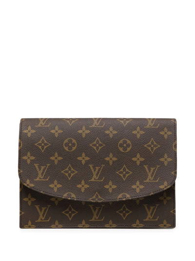 Pre-owned Louis Vuitton 1996  Rabat 23 Clutch Bag In Brown