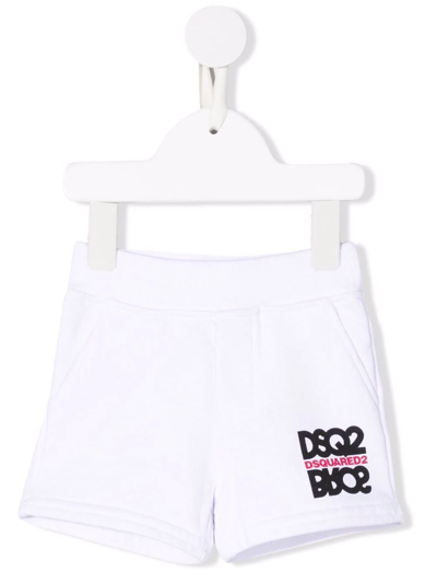 Dsquared2 White Shorts Baby Unisex In Bianco