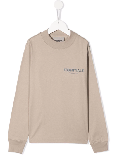 Essentials Kids' String Long-sleeve Top In Neutrals