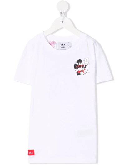 Adidas Originals Adidas Kids' Originals Disney Mickey And Friends Graphic T-shirt In White