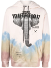 Mauna Kea Tie-dye Print Long-sleeved Hoodie In Pink