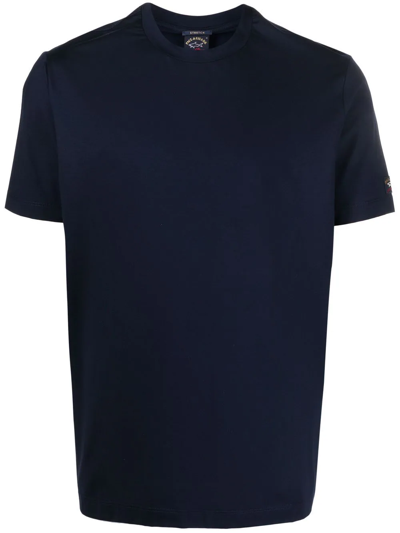 Paul & Shark Logo-patch Sleeve T-shirt In Blue