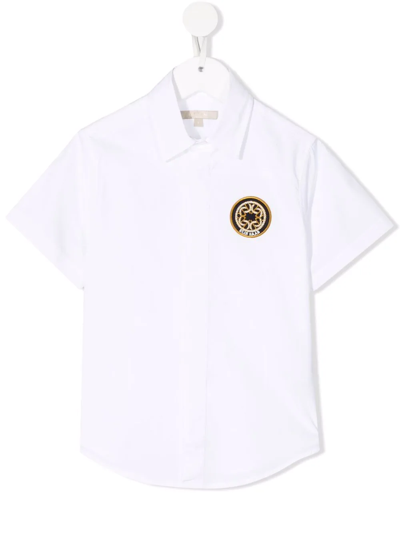 Elie Saab Junior Kids' Logo-patch Shirt In White