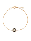 Tory Burch Kira Enamel Pendant Chain Bracelet In Gold