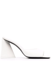 Attico Devon Calfskin Mule Sandals In White