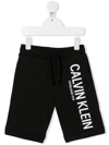 Calvin Klein Logo Drawstring Shorts In Black