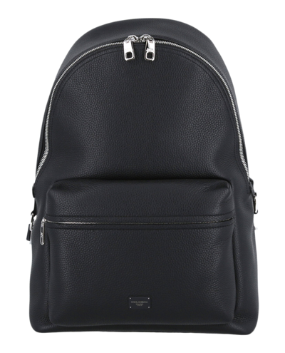 Dolce & Gabbana Palermo Leather Backpack In Black