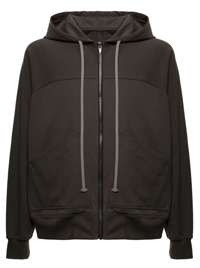 Rick Owens Camel-colored Cotton Hoodie In Beige