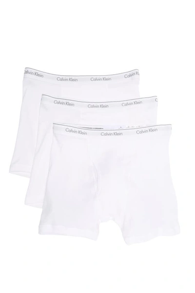 Calvin Klein Boxer Briefs In 100 White