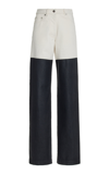 Peter Do Women's Combo Straight-leg Jeans In Black,white