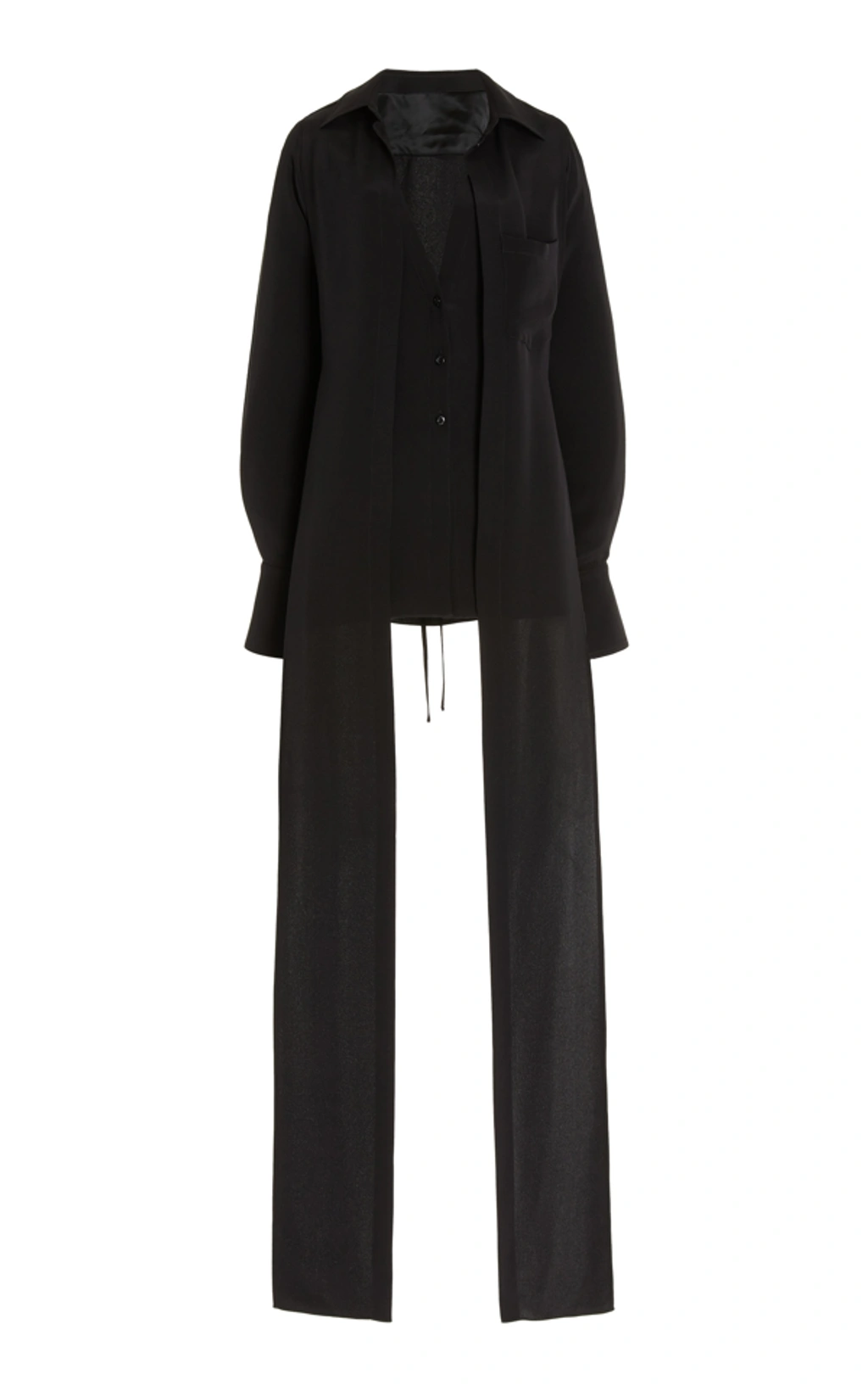 Peter Do】Striped Scarf Black