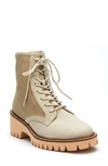 Coconuts By Matisse Miss Me Faux Leather Combat Boot In Ivory