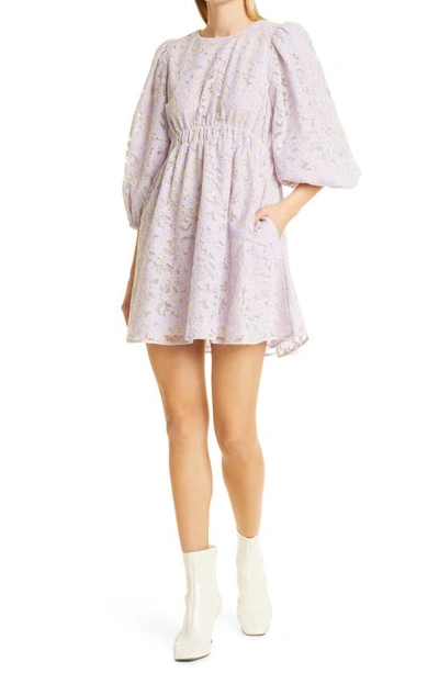 stine goya purple dress Stine Goya Garance Off The Shoulder Dress