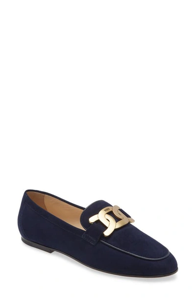 Tod's Kate Chain Detail Loafer In Galassia Scuro