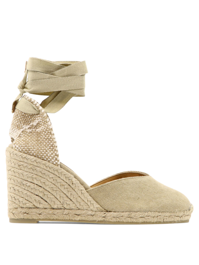 Castaã±er Chiara Wedge Espadrilles In Beige