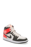 Jordan Air  1 Mid Se Sneakers In Light Orewood Brown/ Newsprint