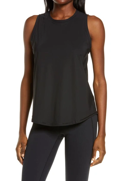 Spanx Go Lightly Stretch-woven Tank Top In Black