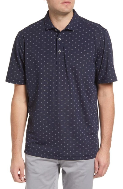 Cutter & Buck Virtue Tile Drytec Performance Polo In Navy Blue
