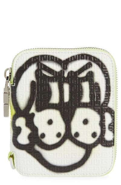小物 GIVENCHY Mini Wallet by Riccardo Tisci Givenchy X Chito Dog Print Zip Wallet In Fluo Yellow | ModeSens