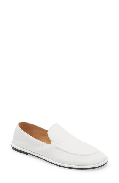 The Row Canal Leather Slip-on Loafers In Ghost