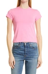 Atm Anthony Thomas Melillo Stretch Pima Cotton Baby Tee In Pink Cosmos