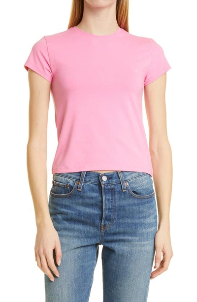 Atm Anthony Thomas Melillo Stretch Pima Cotton Baby Tee In Pink Cosmos