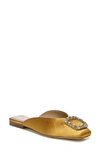 Sam Edelman Women's Lavina Buckle Mules Women's Shoes In Golden Yellow