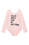 TYPICAL BLACK TEES KIDS' GIRLS CAN DO ANYTHING GRAPHIC BODYSUIT