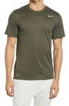 Nike Legend 2.0 Dri-fit Graphic T-shirt In Cargo Khaki/ Matte Silver