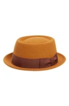 Bailey Darron Wool Felt Pork Pie Hat In Caramel