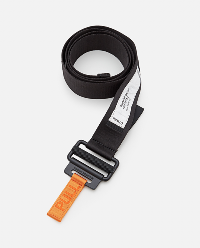 Heron Preston Luxury Belt For Men    Black Belt With Logo