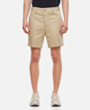 Ami Alexandre Mattiussi Ami Paris Cotton Chino Shorts In Beige