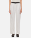 Loulou Studio Takaroa Pleated Slub Twill Straight-leg Pants In White