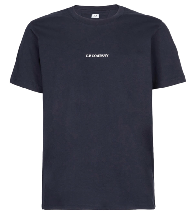 C.p. Company 30/1 Jersey Reverse Print T-shirt In Blue